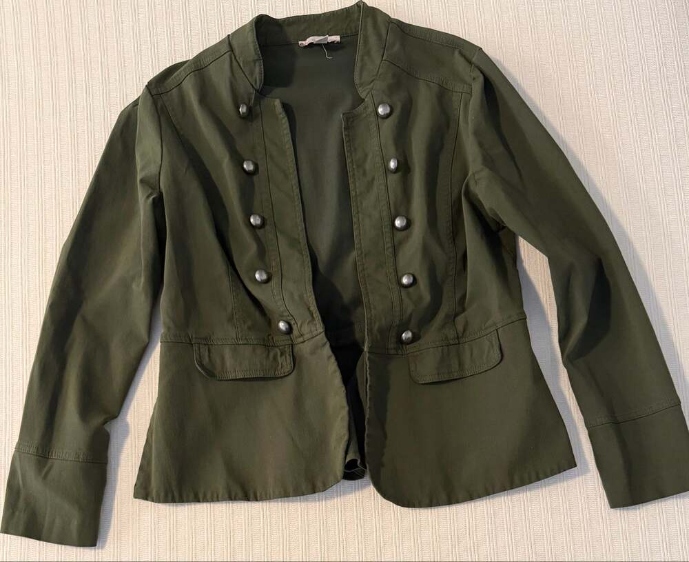 CB Established 1962 Olive Green Military Peplum Jacket Large